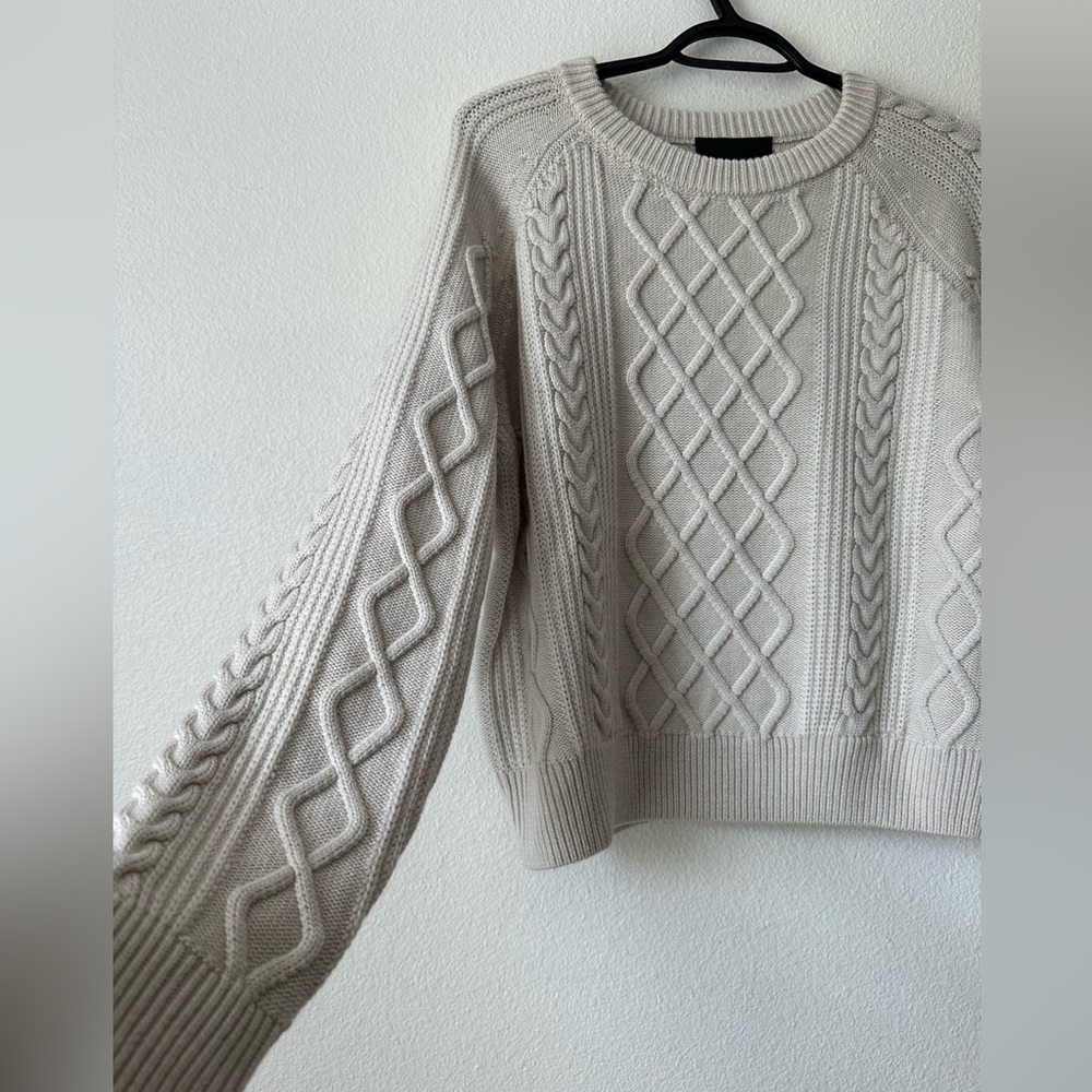 NILI LOTAN Coras Wool Cable-Knit Sweater - Picture 9 of 12